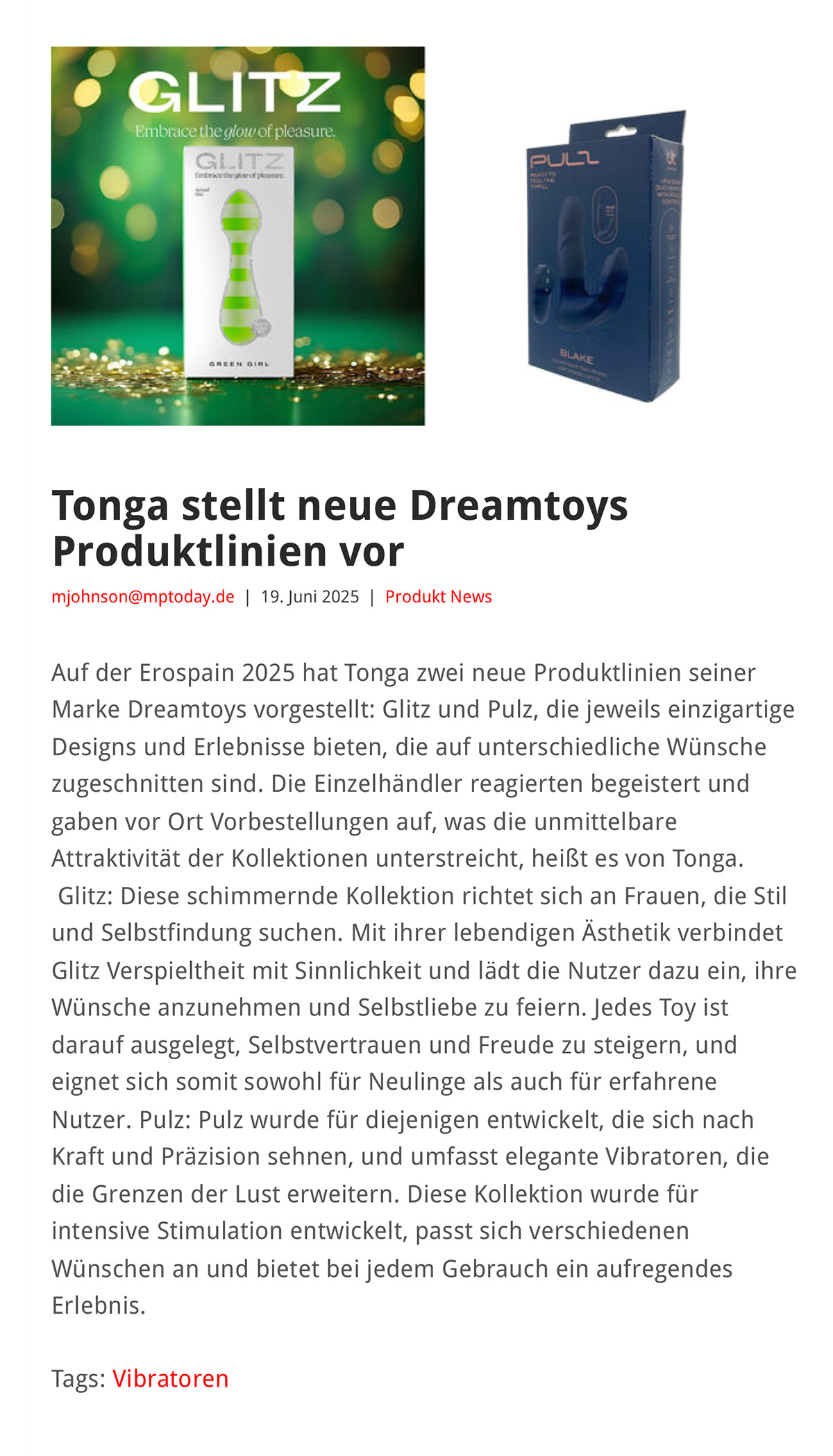 2025-06 eLine Online - Dreamtoys Glitz and Pulz